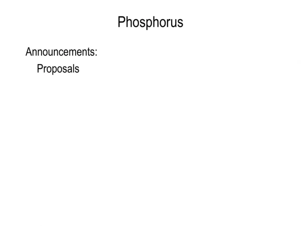 Phosphorus