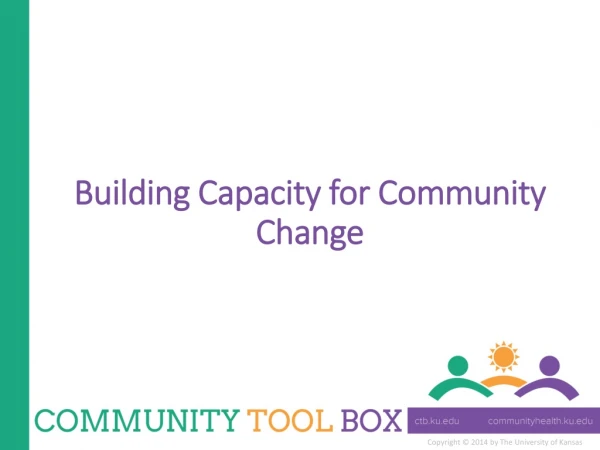 Building Capacity for Community Change
