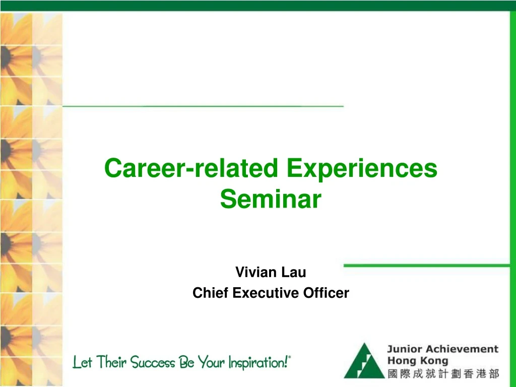 career related experiences seminar