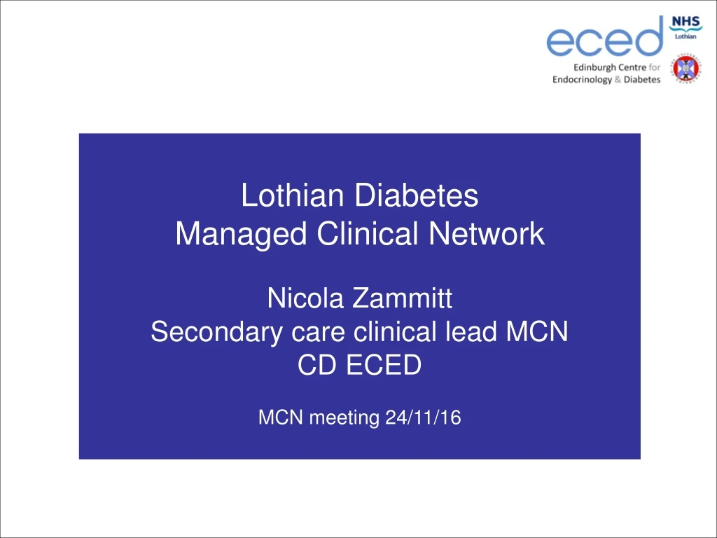 lothian diabetes managed clinical network nicola
