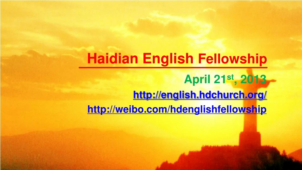 haidian english fellowship