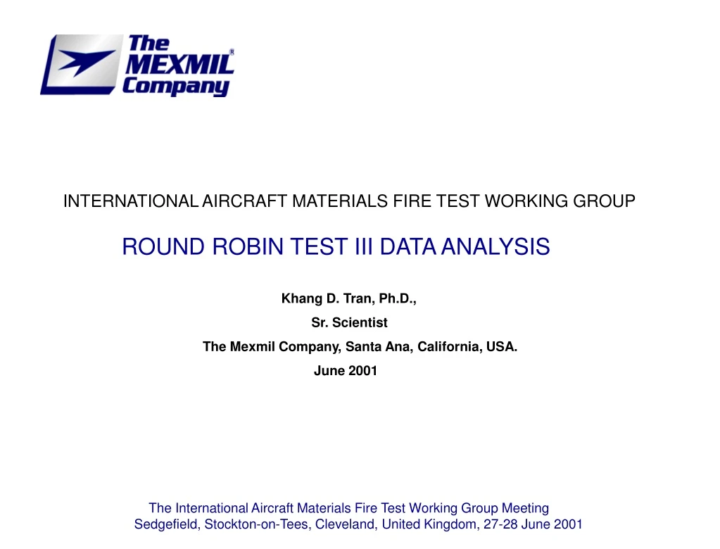 international aircraft materials fire test