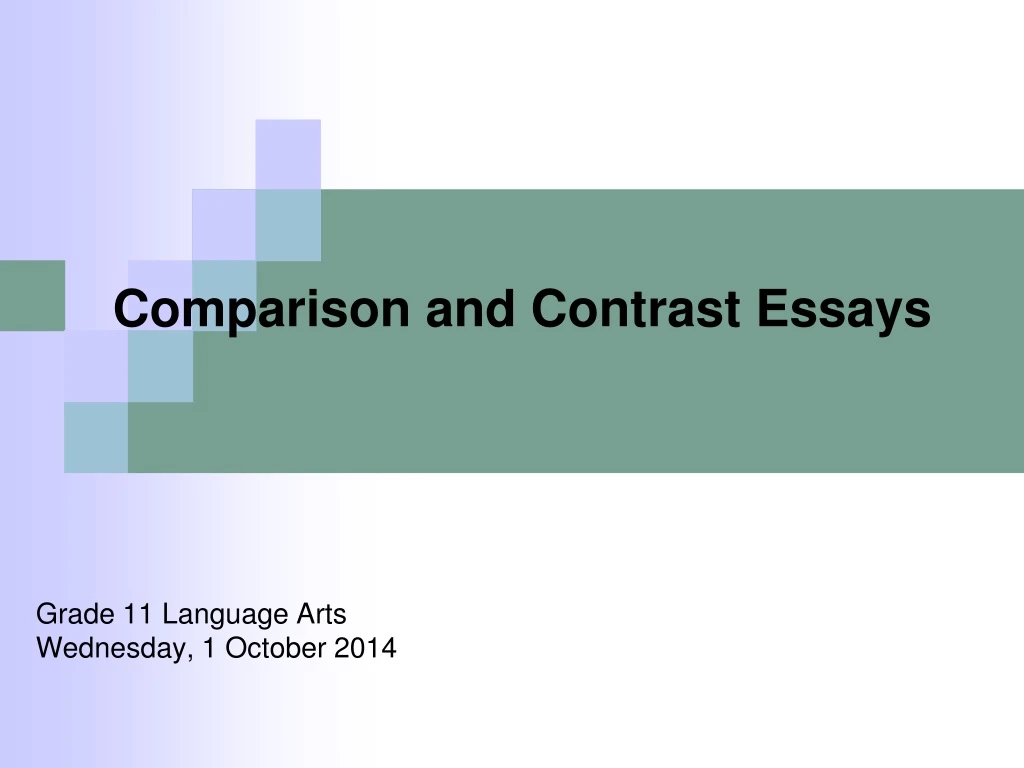 comparison and contrast essays