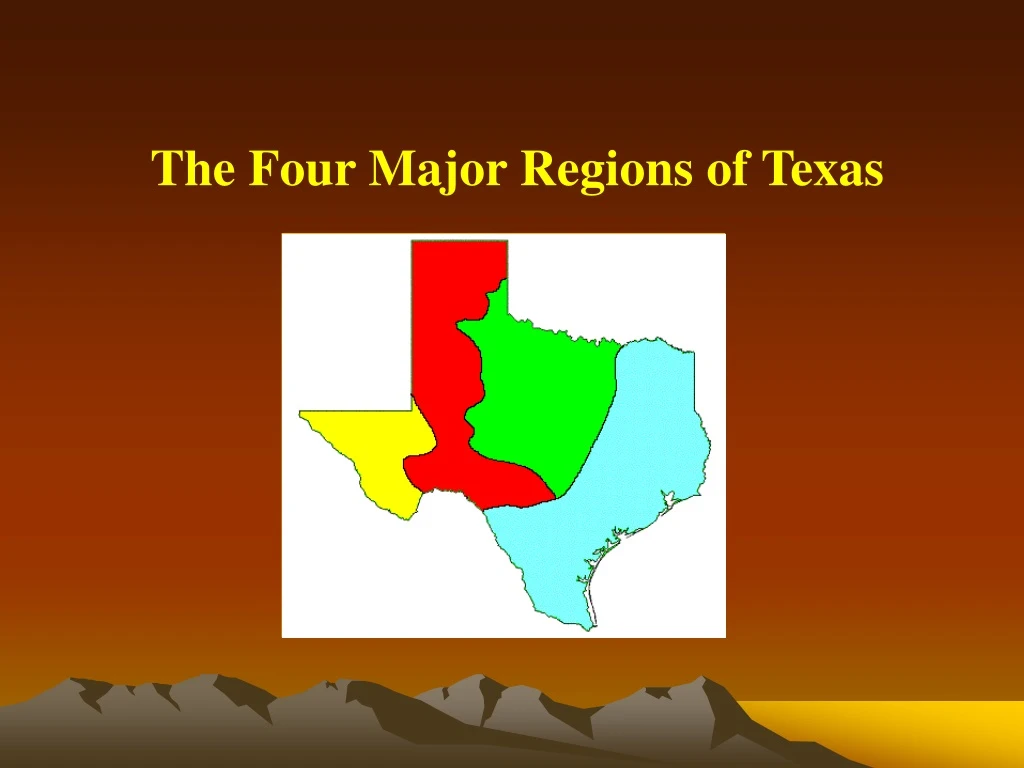 the four major regions of texas