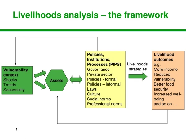 Livelihoods analysis – the framework