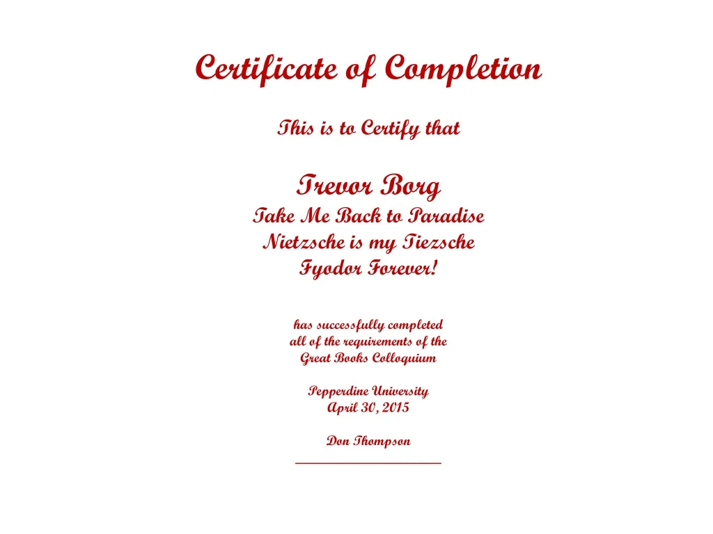 certificate of completion this is to certify that