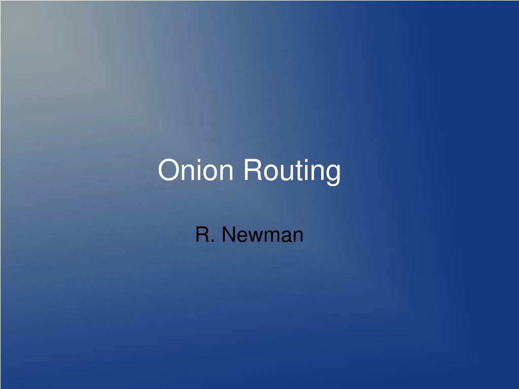 onion routing
