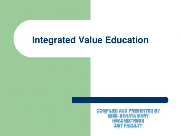 Integrated Value Education