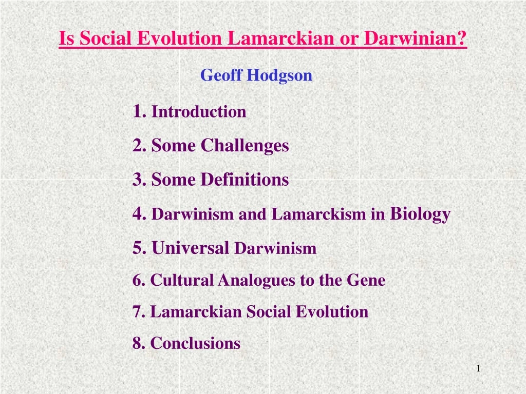 is social evolution lamarckian or darwinian