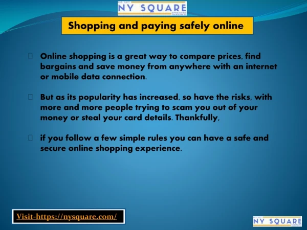 shopping and paying safely online