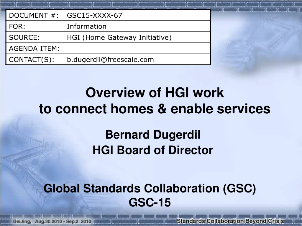 overview of hgi work to connect homes enable