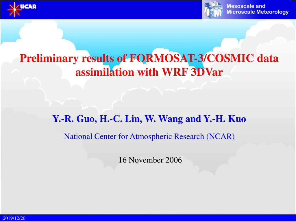preliminary results of formosat 3 cosmic data