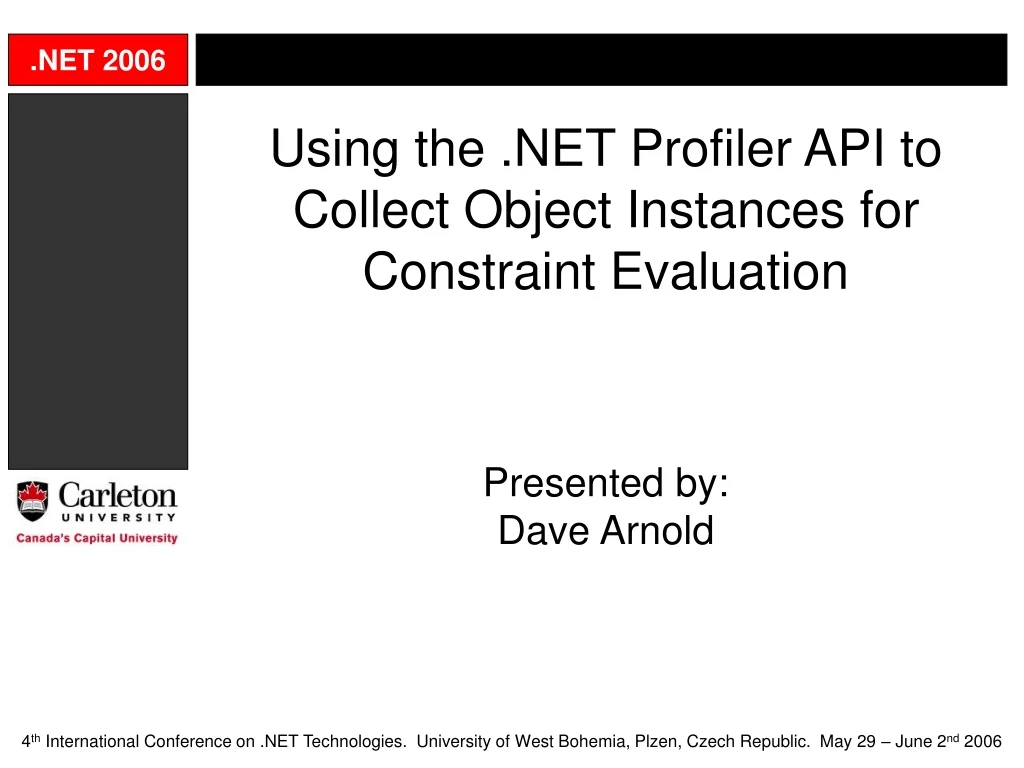 using the net profiler api to collect object