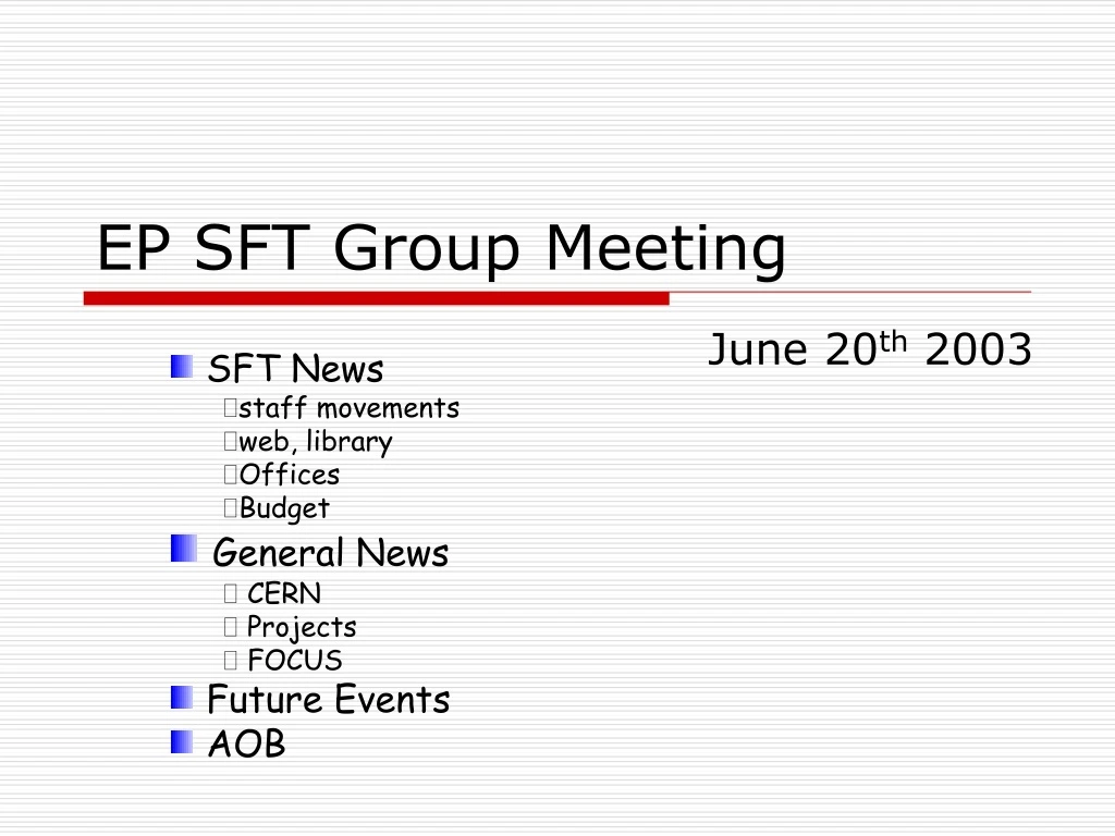 ep sft group meeting