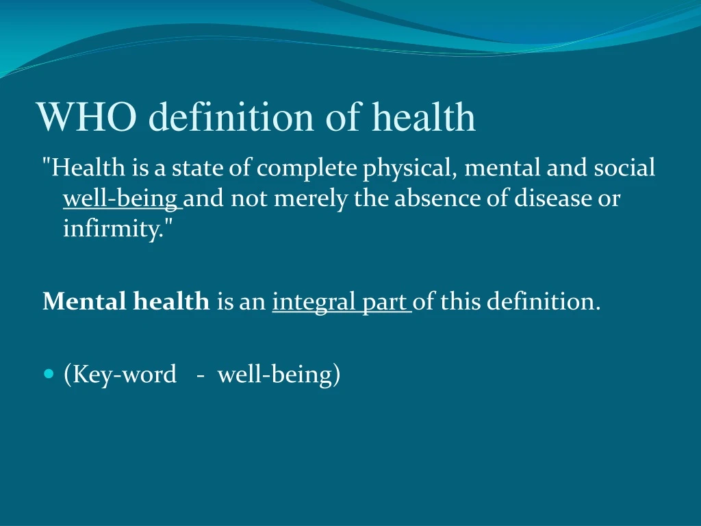 who definition of health