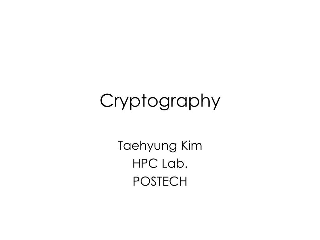 cryptography