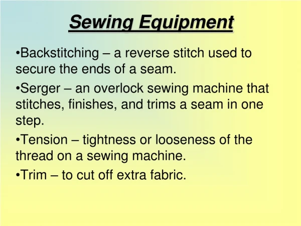 Sewing Equipment