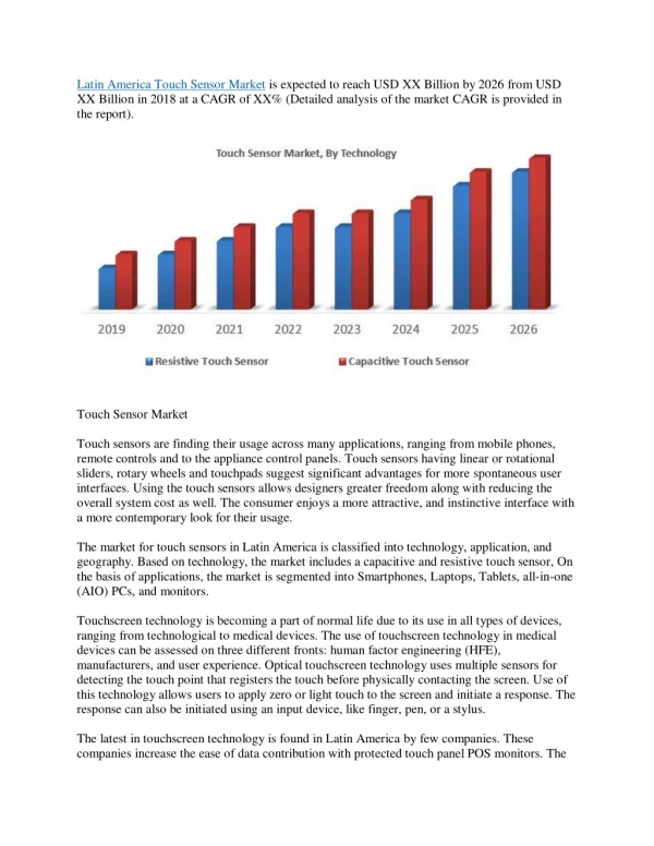 latin america touch sensor market is expected