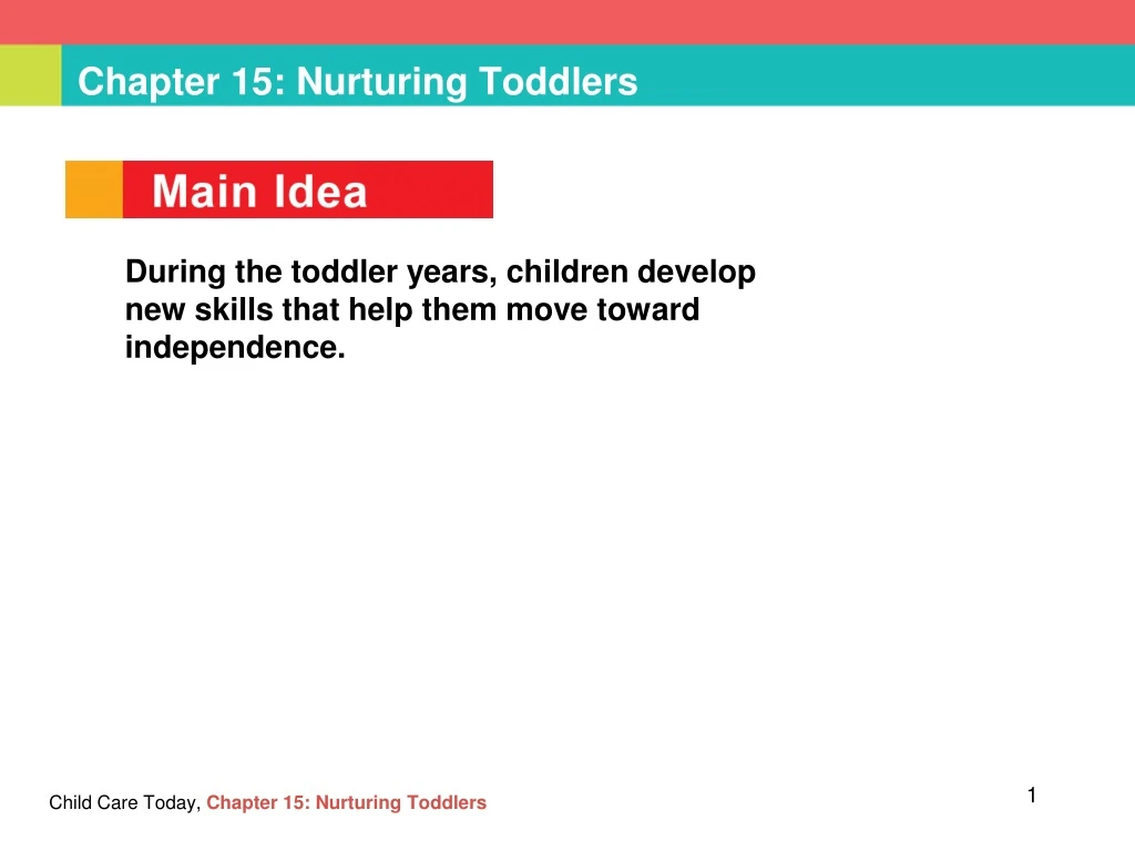 chapter 15 nurturing toddlers