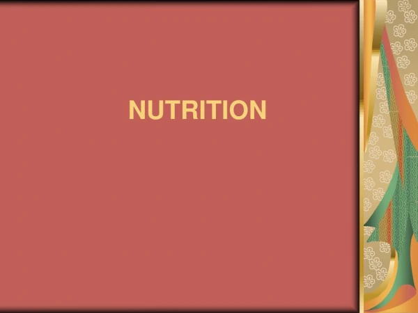 NUTRITION