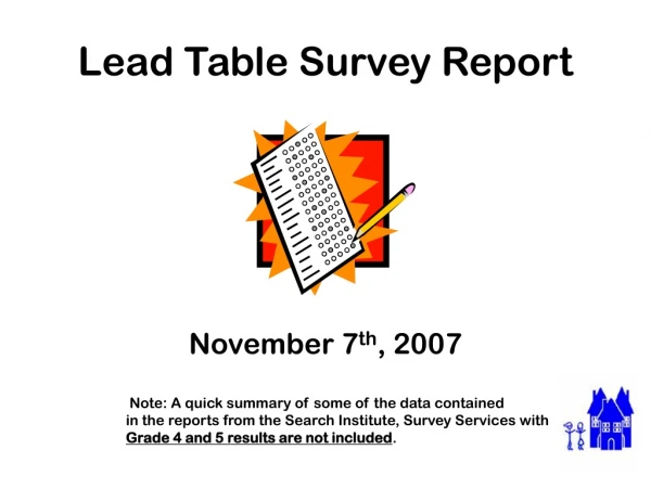 Lead Table Survey Report