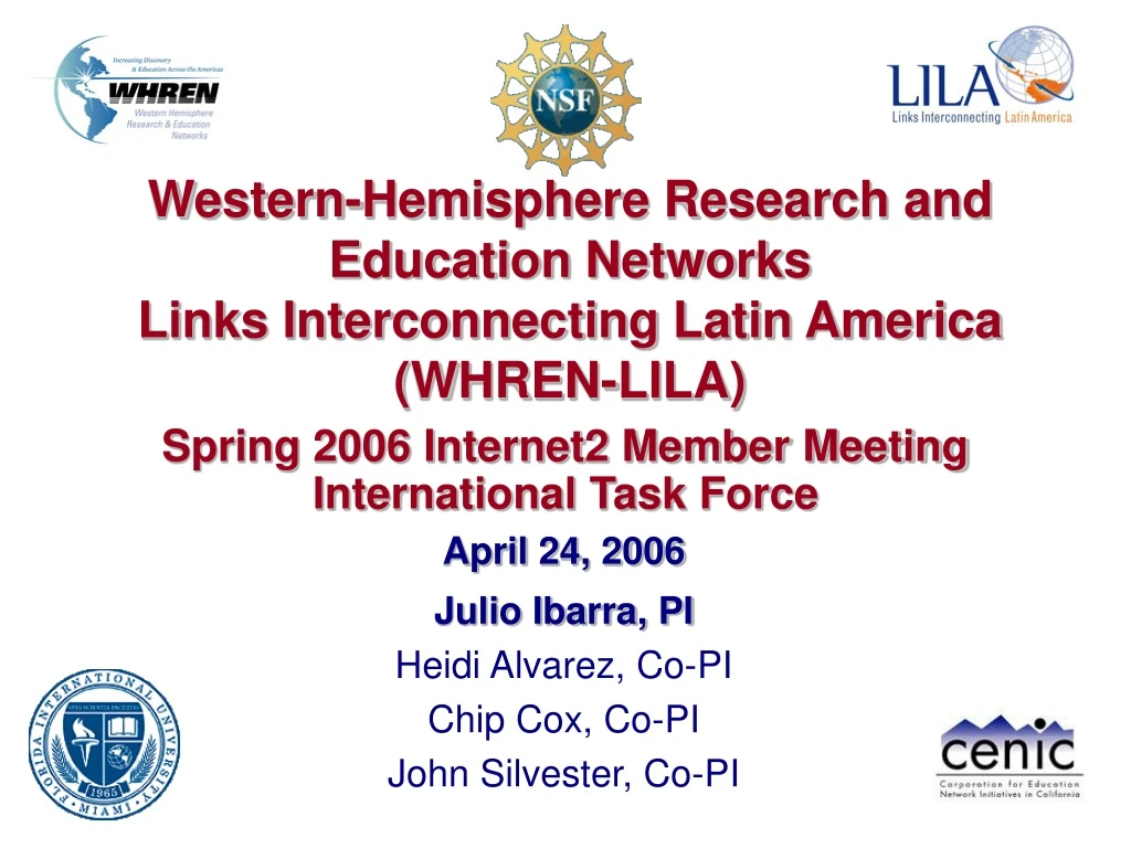 spring 2006 internet2 member meeting international task force