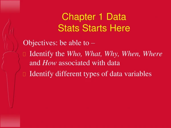 Chapter 1 Data Stats Starts Here