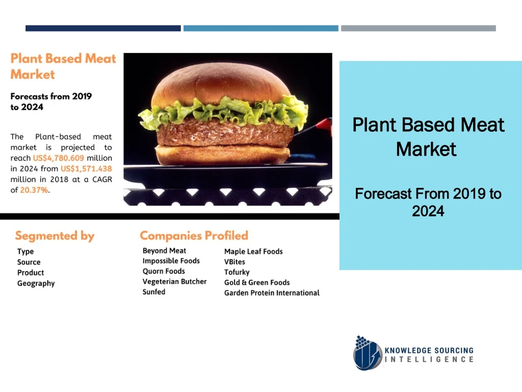 plant based meat market forecast from 2019 to 2024