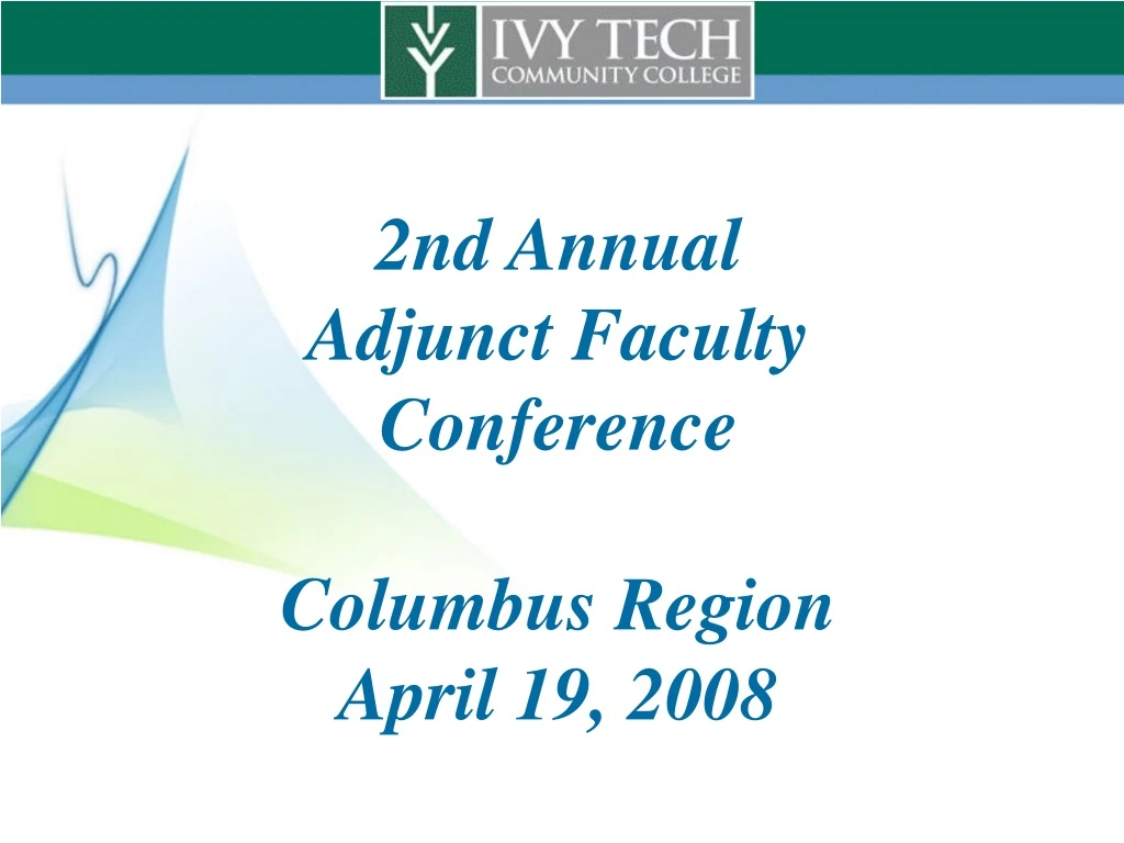 2nd annual adjunct faculty conference columbus