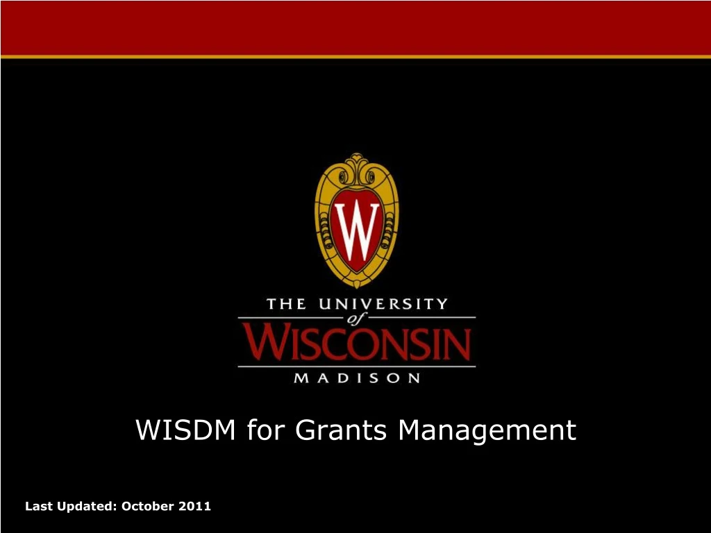 wisdm for grants management