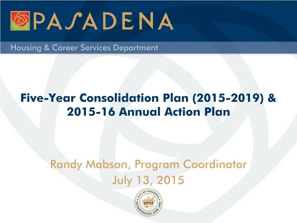 five year consolidation plan 2015 2019 2015 16 annual action plan