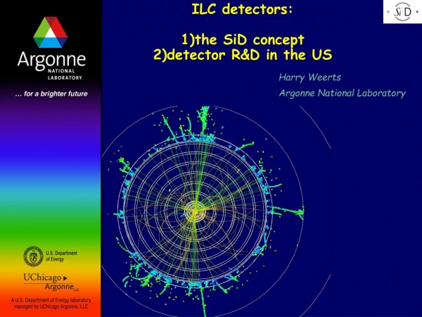 ILC detectors:  1)the SiD concept  2)detector R&amp;D in the US