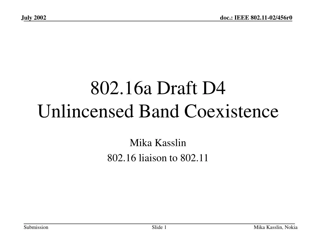 802 16a draft d4 unlincensed band coexistence