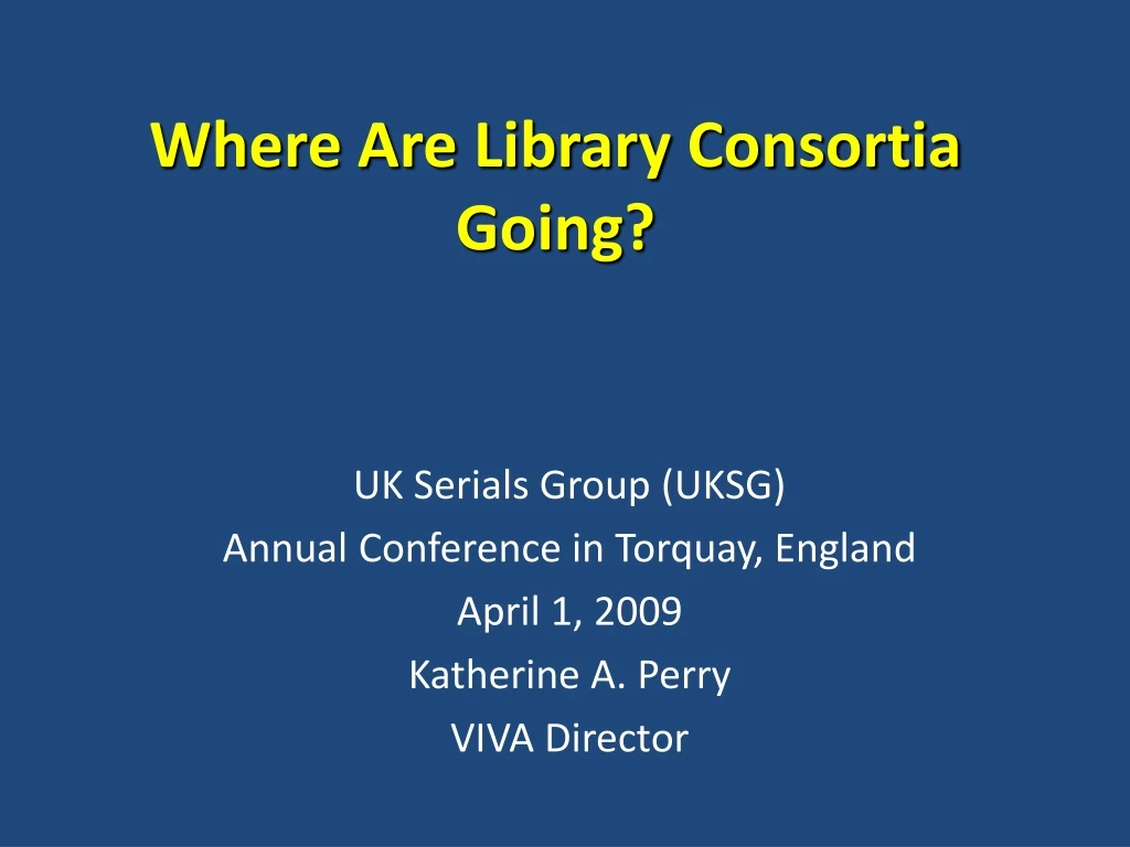 where are library consortia going