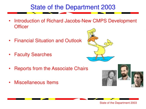 State of the Department 2003