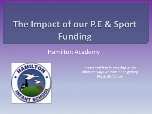 The Impact of our P.E &amp; Sport Funding