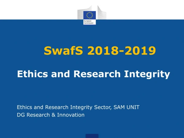 SwafS 2018-2019 Ethics and Research Integrity