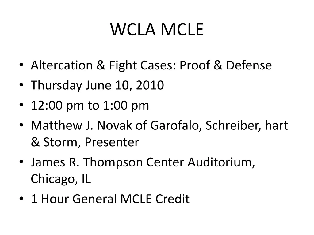 wcla mcle