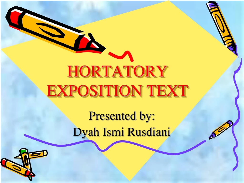 hortatory exposition text