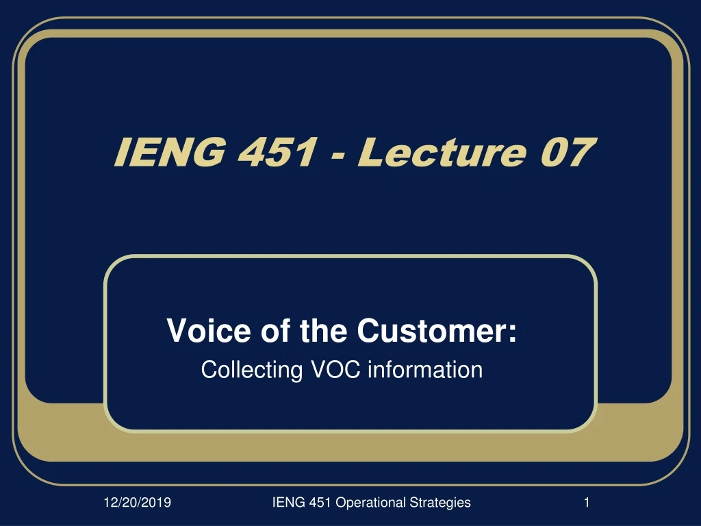 ieng 451 lecture 07