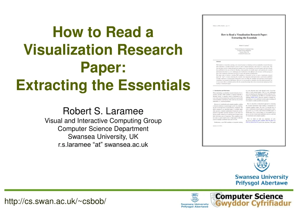 how to read a visualization research paper
