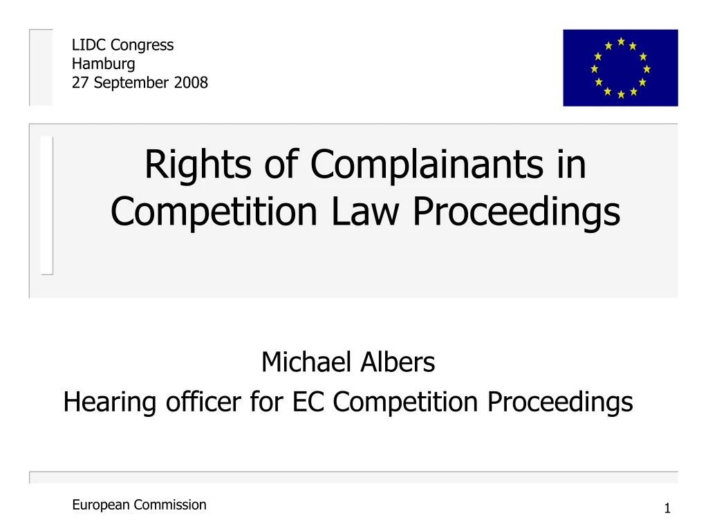 rights of complainants in competition law proceedings