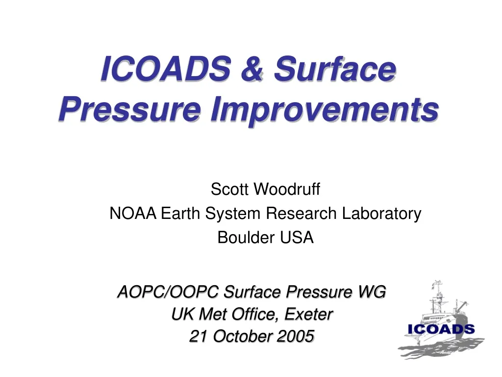 icoads surface pressure improvements