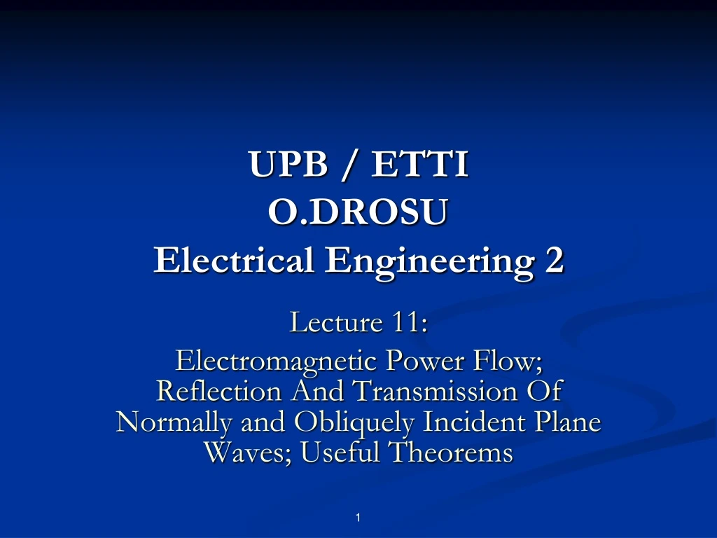 upb etti o drosu electrical engineering 2
