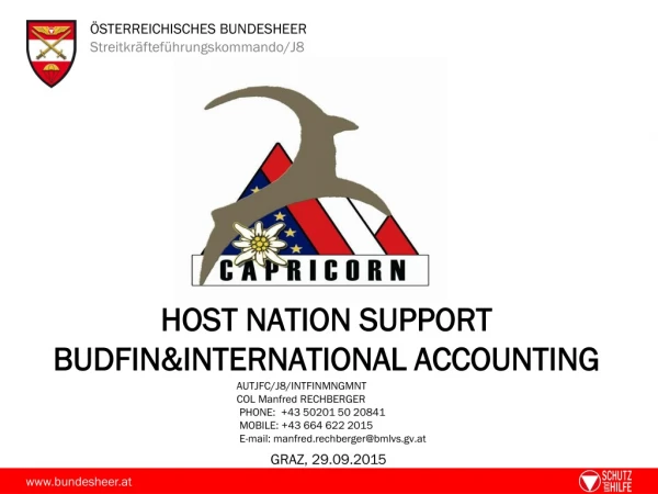 HOST NATION SUPPORT BUDFIN&amp;INTERNATIONAL ACCOUNTING