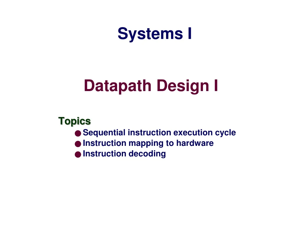 datapath design i