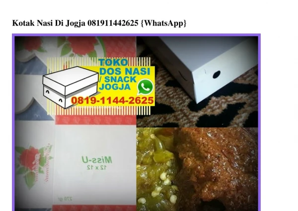 kotak nasi di jogja 081911442625 whatsapp