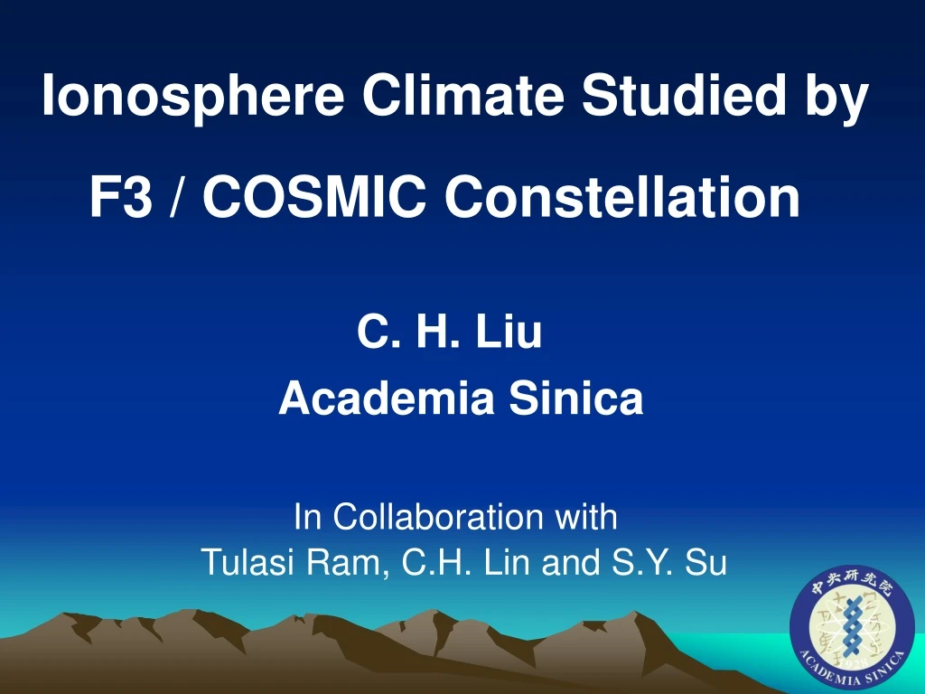 ionosphere climate studied by f3 cosmic