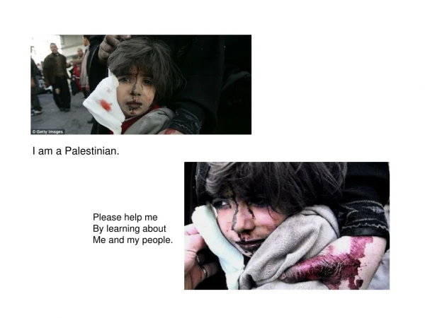 I am a Palestinian.