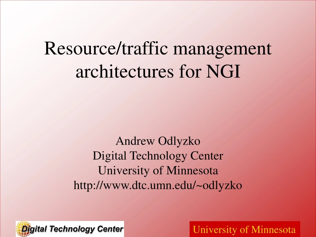 resource traffic management architectures for ngi